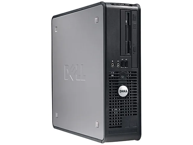 Small black and silver tower desktop computer