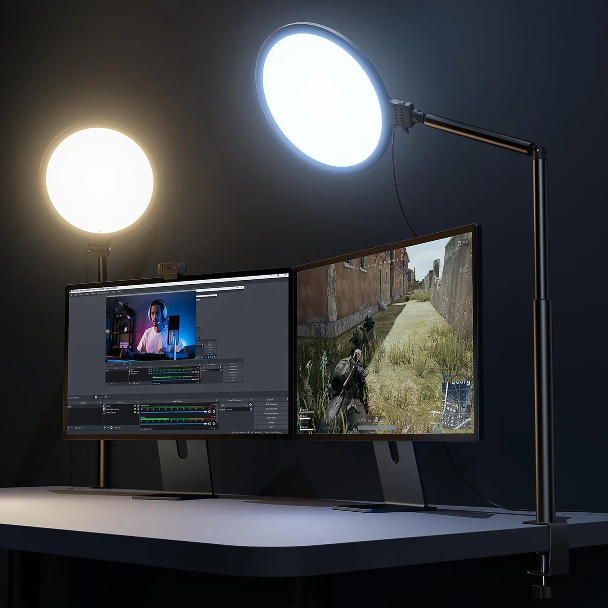  Neewer M2 10.2" Desk Ring Light with C-Clamp Stand — fotografie produktu