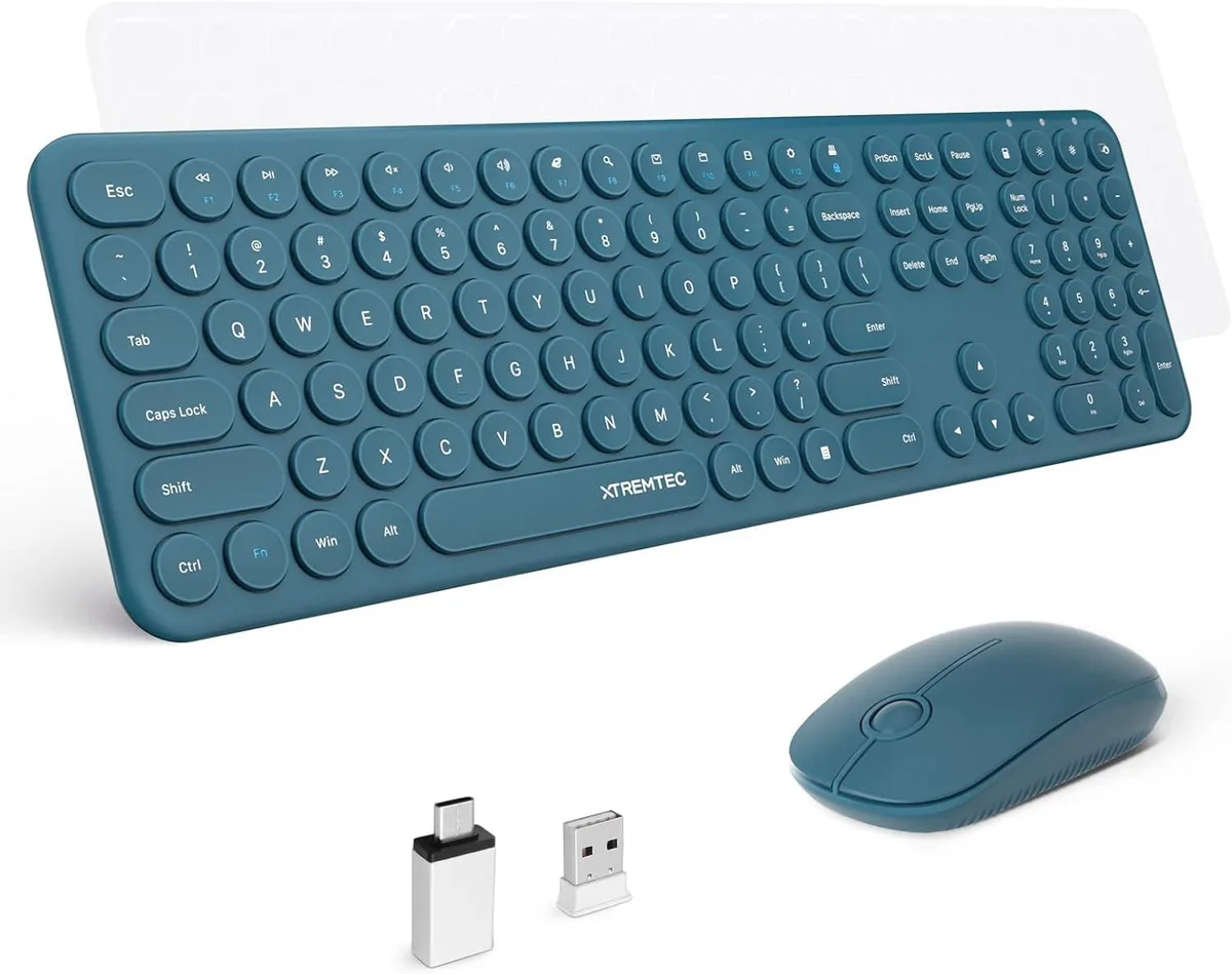 TUKO TUKO 2.4G Wireless Gaming Keyboard Blue 104-key .4cm 26 anti-ghosting — produktbild