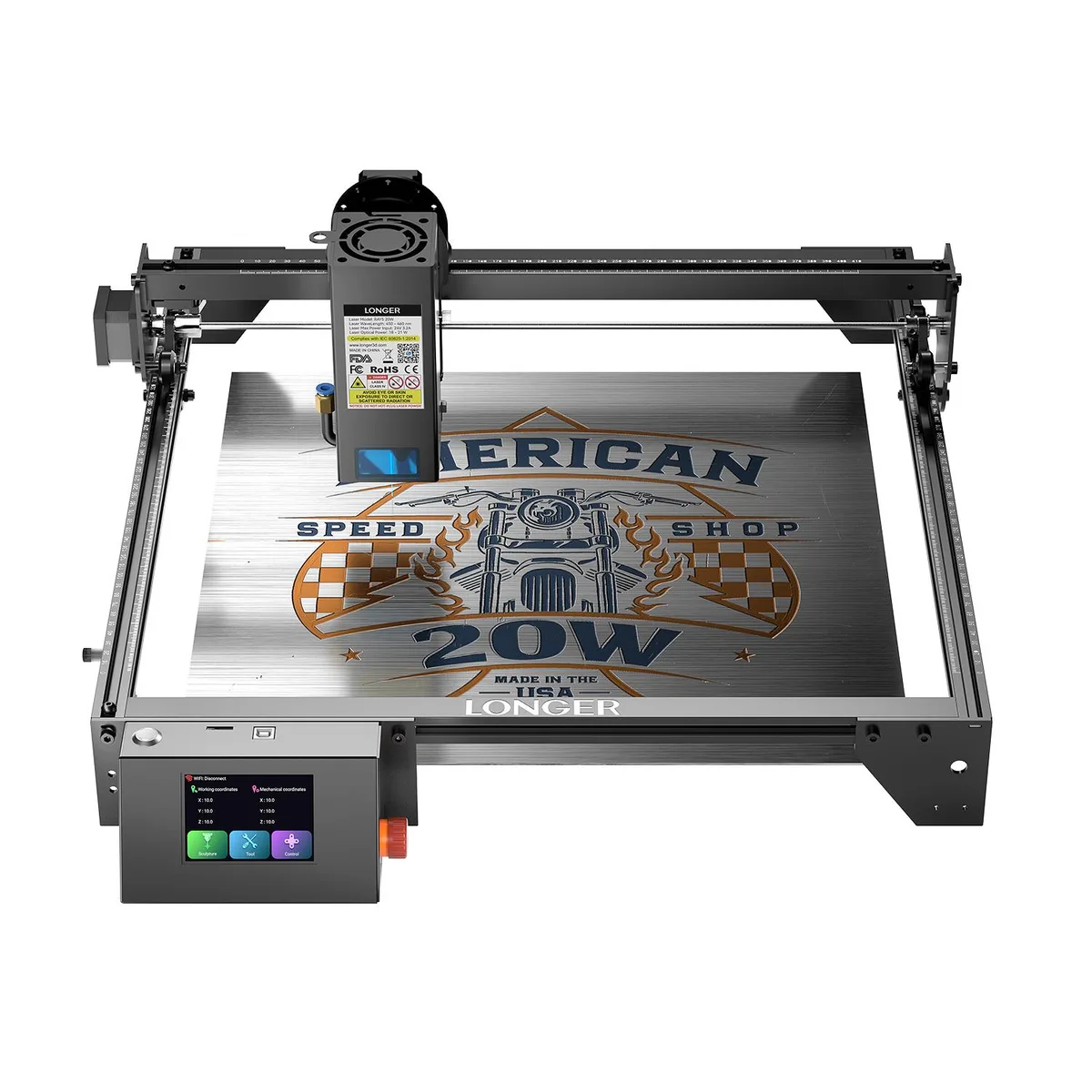 LONGER LONGER Ray5 20W Laser Engraver 130W 3.5" Touchscreen — photo du produit
