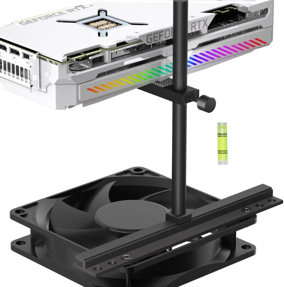 Adiven Adiven GPU Support Bracket Aluminium 10-129mm Glossy Black — صورة المنتج