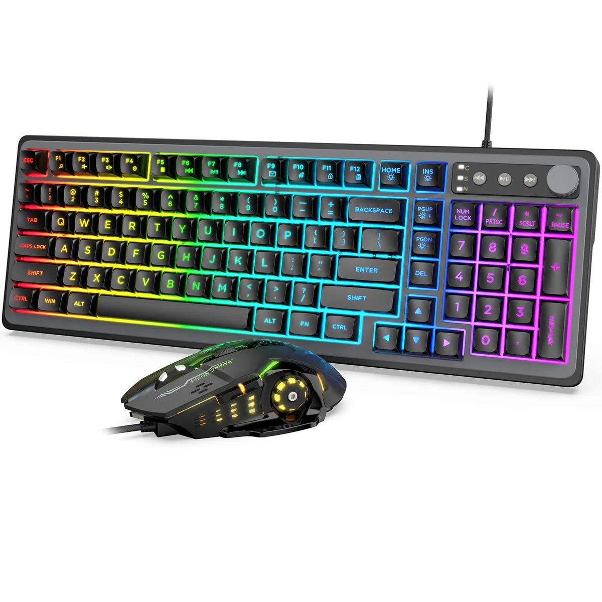 Philips KW98 Gaming Keyboard and Mouse Combo 14 RGB Modes 26-Key Anti-Ghosting 1200-3200 DPI — 商品写真