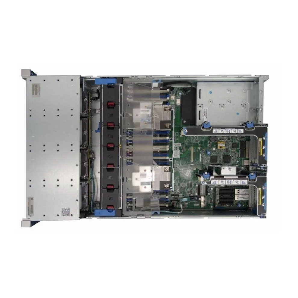 Silver 2U rack server with four front 3.5-inch drive bays