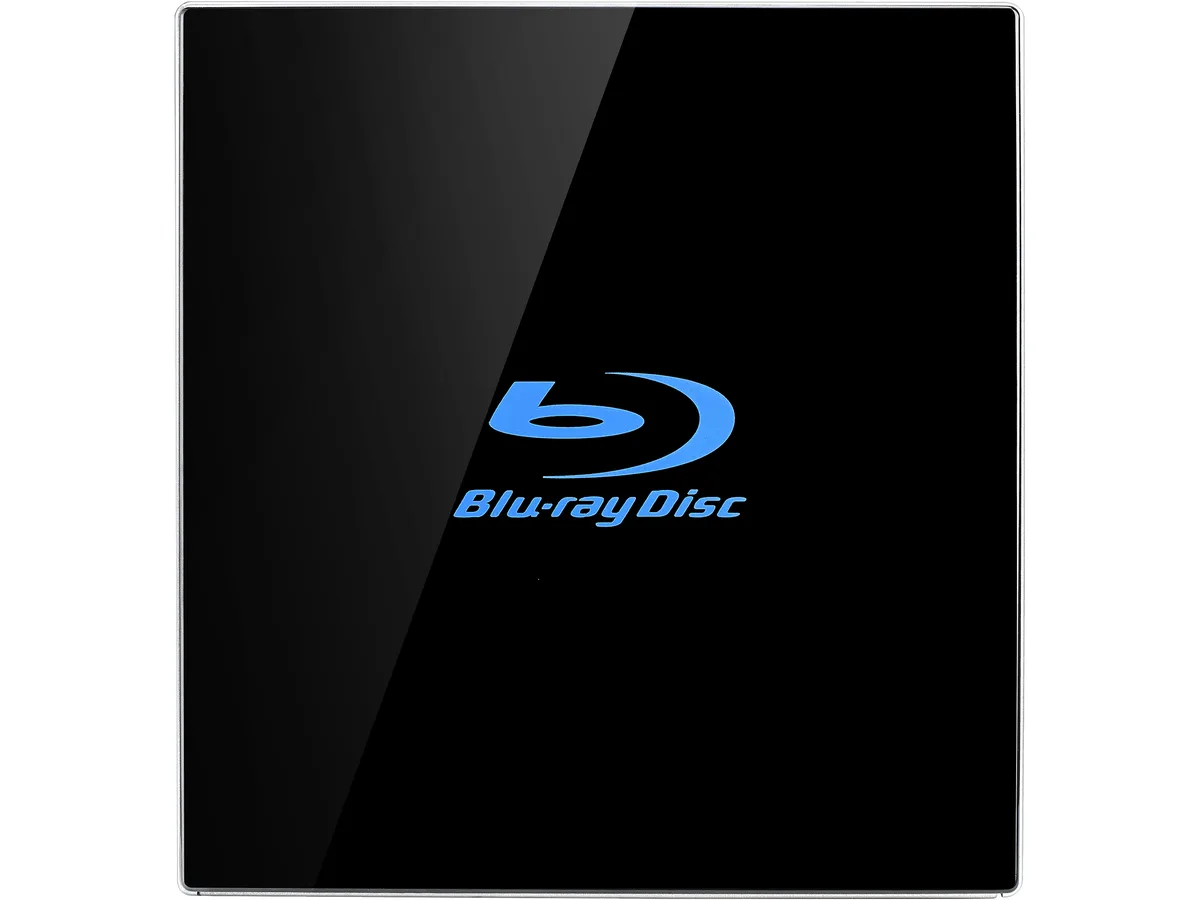 Ultra-slim external Blu-ray writer in piano black matte finish
