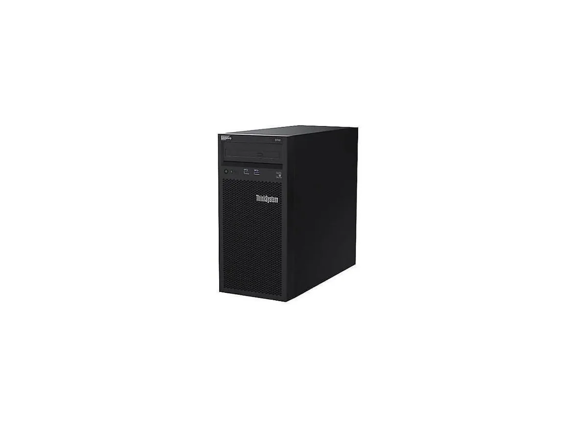 Lenovo ThinkSystem ST50 tower server in matte black finish