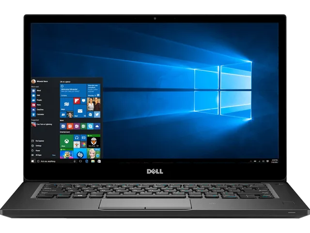 Black Dell Latitude 12-7290 12.5 inch laptop closed view