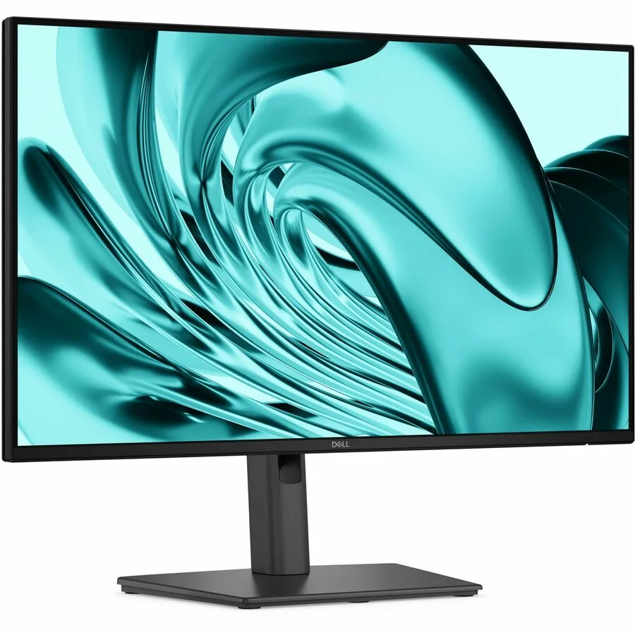 Black 24-inch IPS monitor with thin bezels on an ergonomic stand