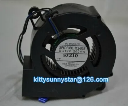Square 60 mm two-tone blower fan 23 mm thick