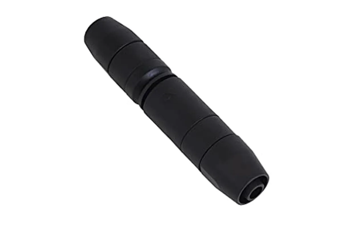 Black nylon quick-disconnect fitting for TPV tubing 20mm diameter 104mm height