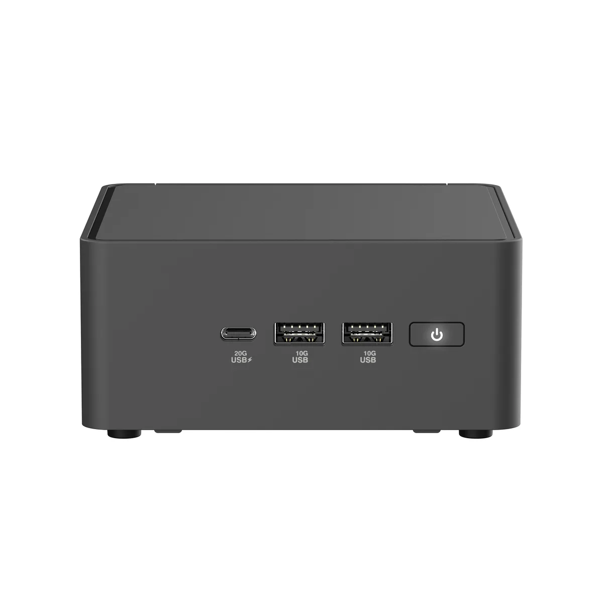 Black tall mini PC barebone with toolless chassis, 16GB DDR5 installed