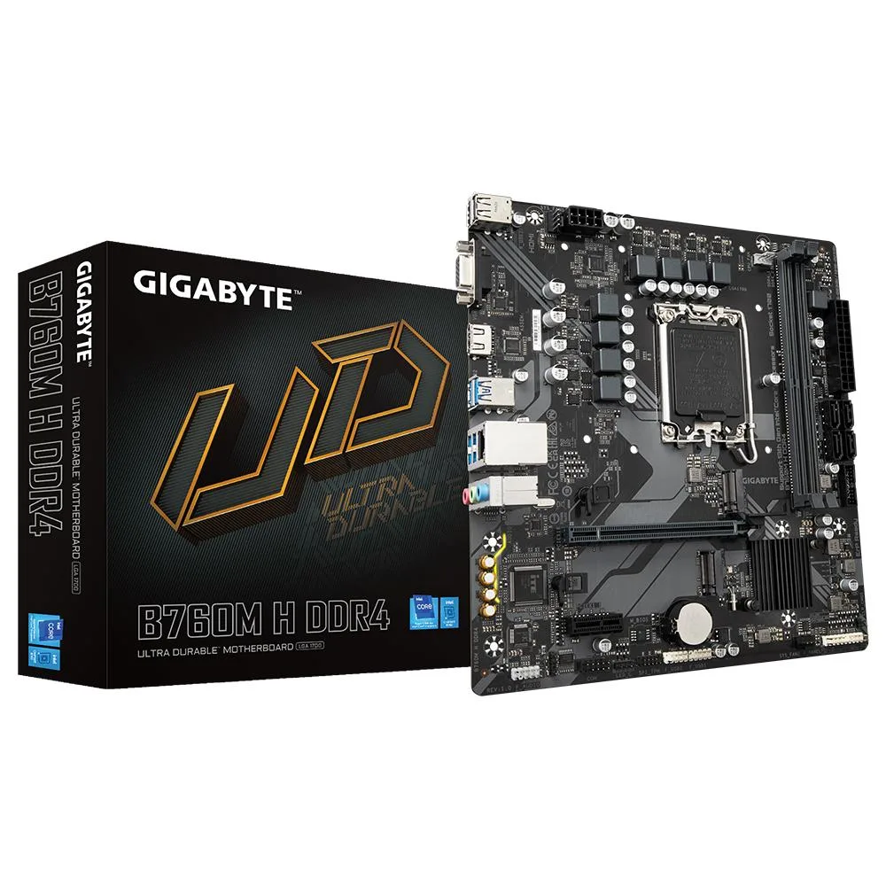 GIGABYTE GIGABYTE B760M H DDR4 LGA 1700 Intel motherboard — photo du produit