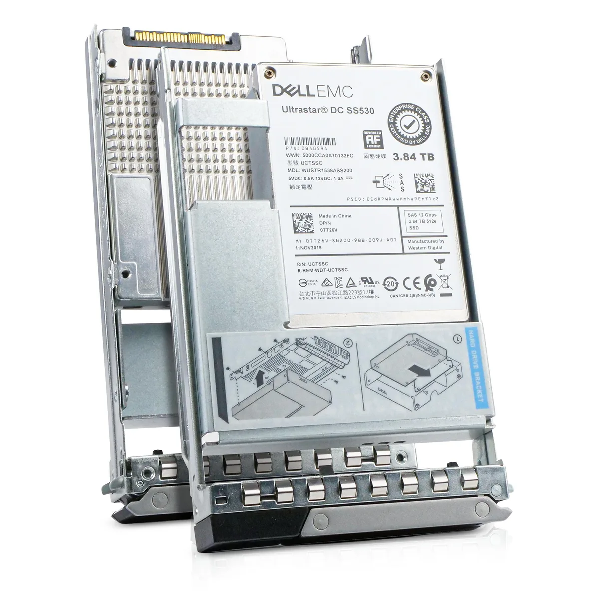 DELL DELL 0TT26V 3.84TB 1 DWPD SAS 12Gb/s 3.5in enterprise SSD — productfoto