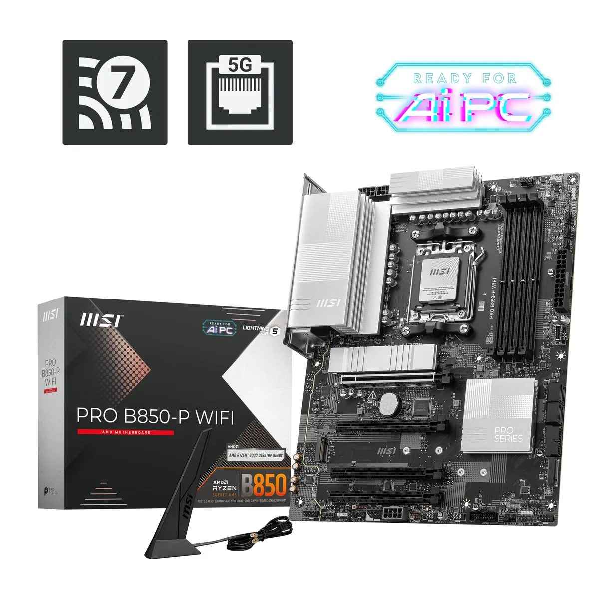 MSI MSI PRO B850-P WIFI AMD Motherboard — product photo