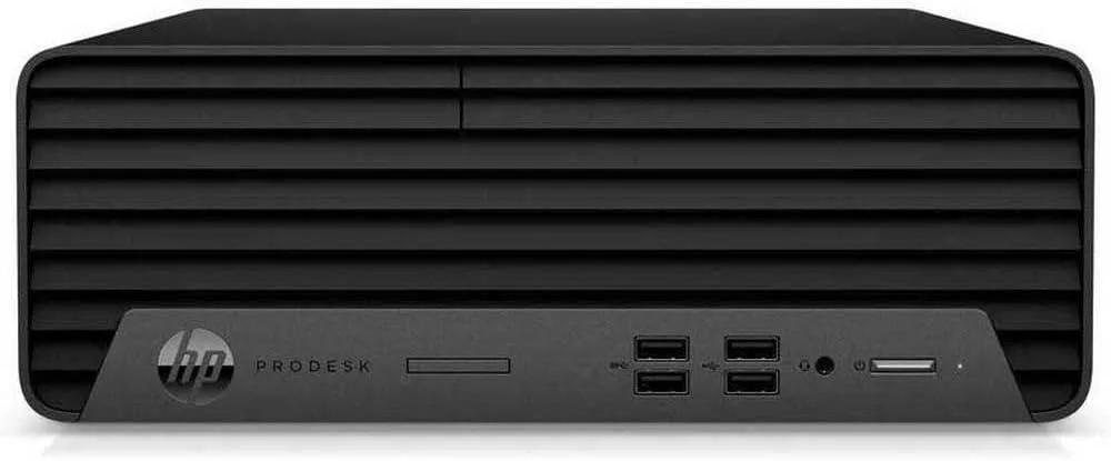 Black HP ProDesk 400 G7 small-form-factor desktop tower