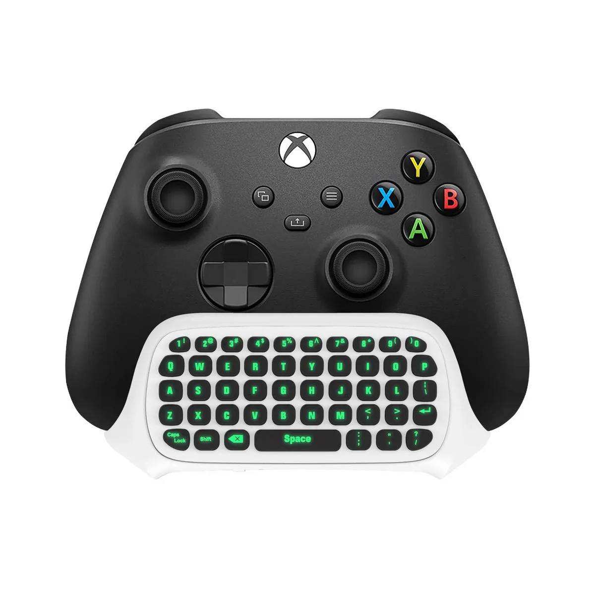 TiMOVO Green Backlight Chatpad for Xbox Controller, White — 商品写真