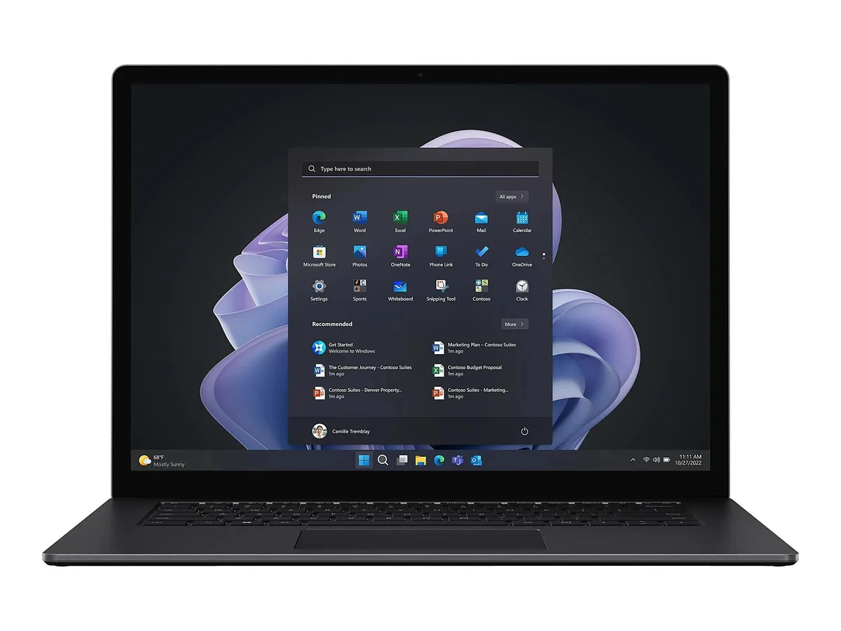 Matte black 13.5 inch touchscreen laptop closed