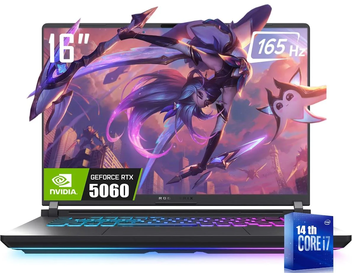 Eclipse Gray 16 inch gaming laptop with RGB keyboard