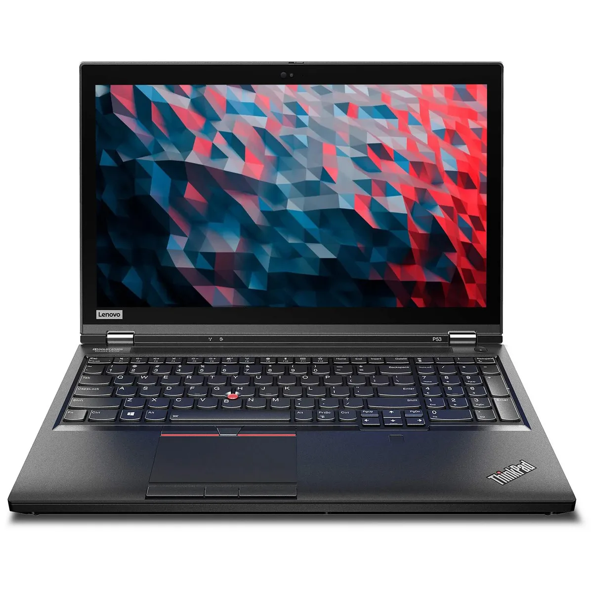 Black Lenovo ThinkPad P53 15.6 inch mobile workstation closed lid matte finish