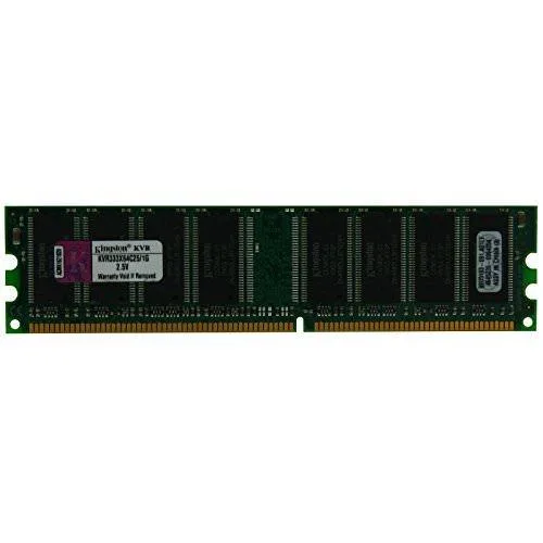 Kingston Technology Corp. Kingston Technology Corp. DDR1 SDRAM 1 GB 128M x 64-Bit DDR333 CL2.5 184-Pin DIMM 2.5V Desktop Memory — photo du produit