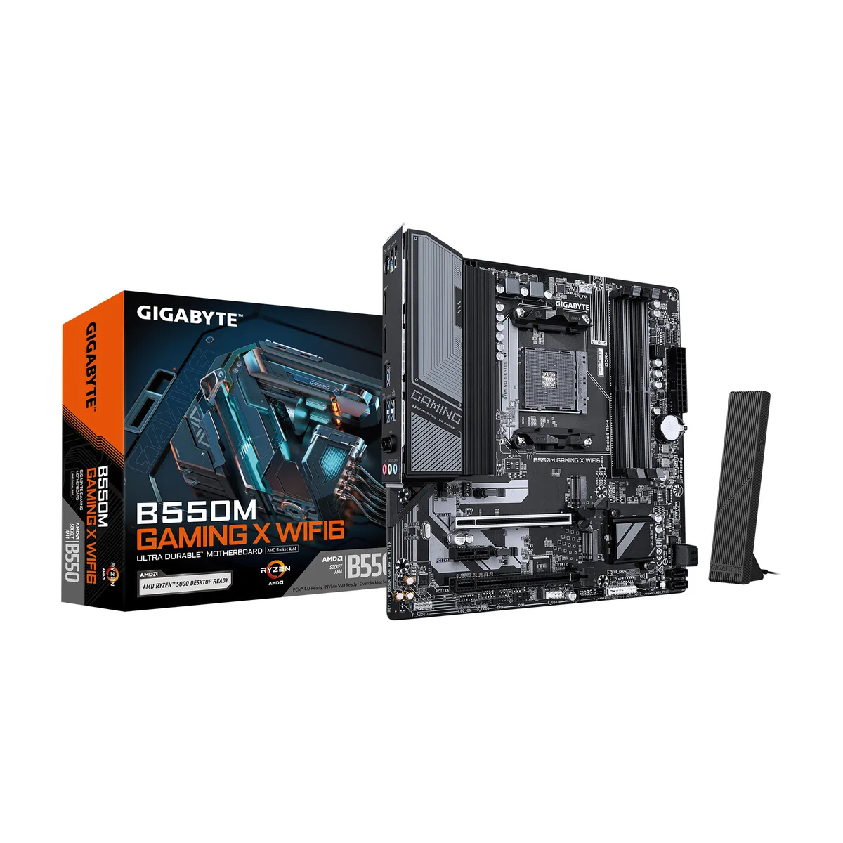 Green Micro ATX motherboard with silver heatsinks and black PCB