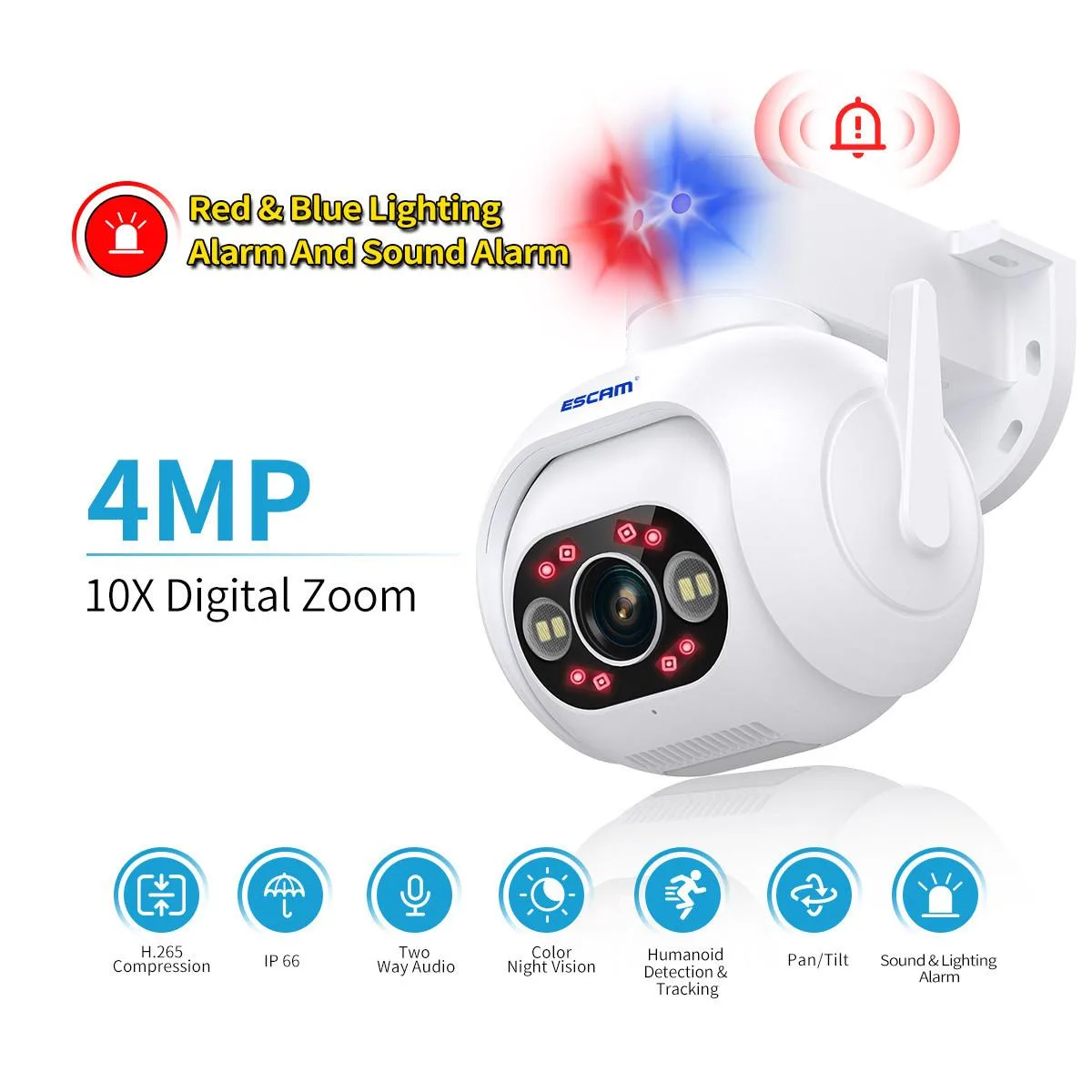 visiPower visiPower 4MP 355°/90° 10X Dual-light IP Camera — termékfotó