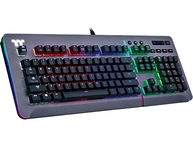 Thermaltake Thermaltake KB-LVT-BLSRUS-01 Level 20 gaming keyboard, Cherry MX RGB Blue, Titanium — 제품 사진