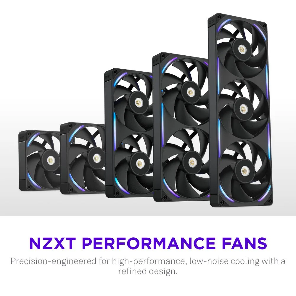NZXT NZXT F360X 360mm RGB case fan 3x120mm 25mm black — productfoto