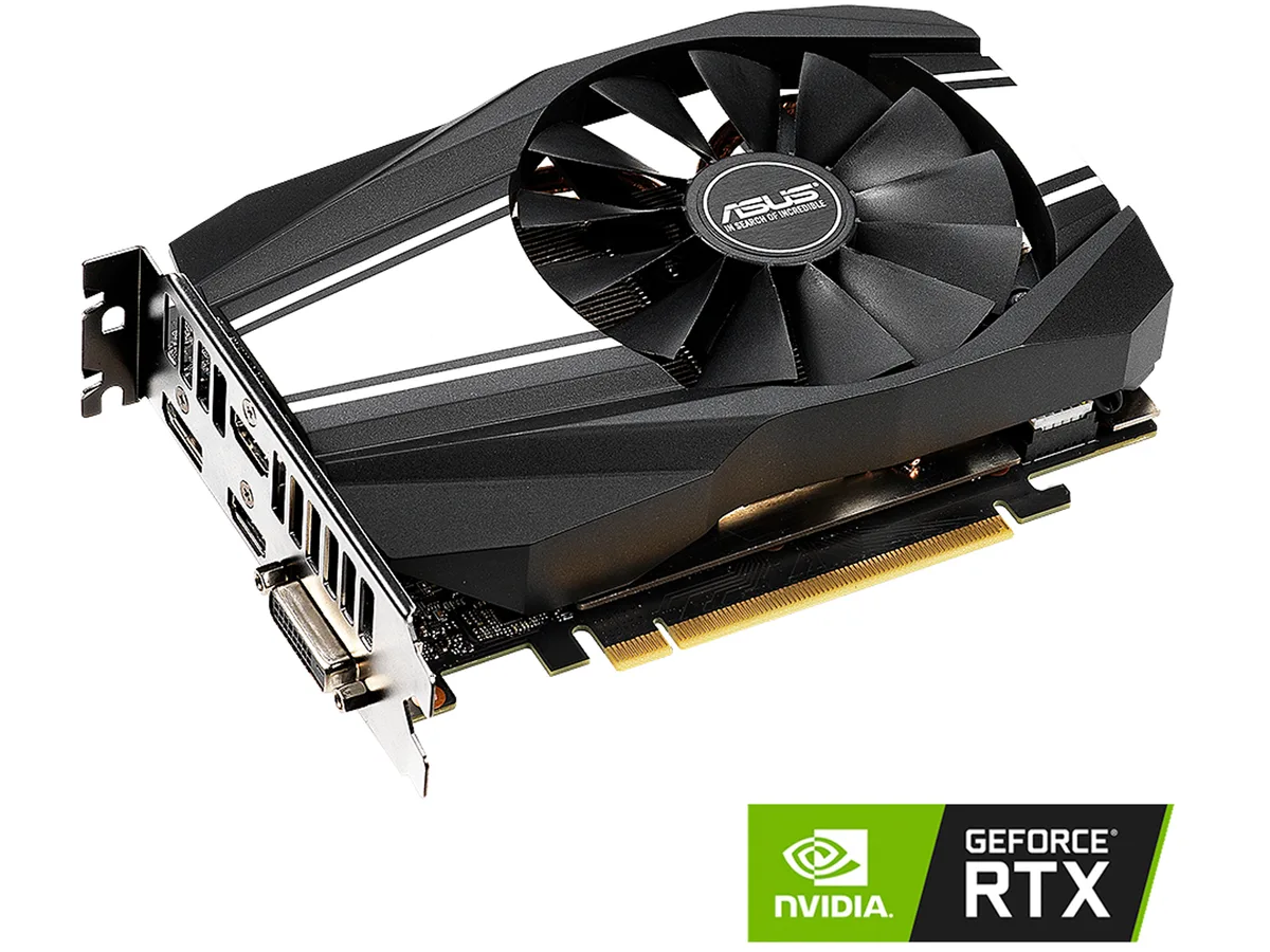 ASUS Phoenix RTX 2060 graphics card with single fan and metal backplate