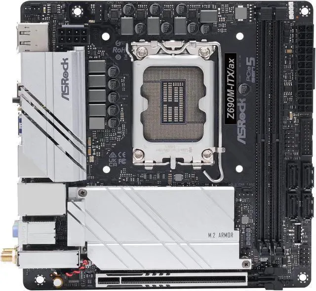 ASRock ASRock Z690M-ITX/ax LGA 1700 DDR4 Mini ITX Intel Motherboard — product photo