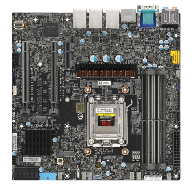 Supermicro Supermicro MBD-H13SAE-MF-O server motherboard LGA-1718 192GB DDR5 5200 2 PCIe 5.0 x16 — foto produk