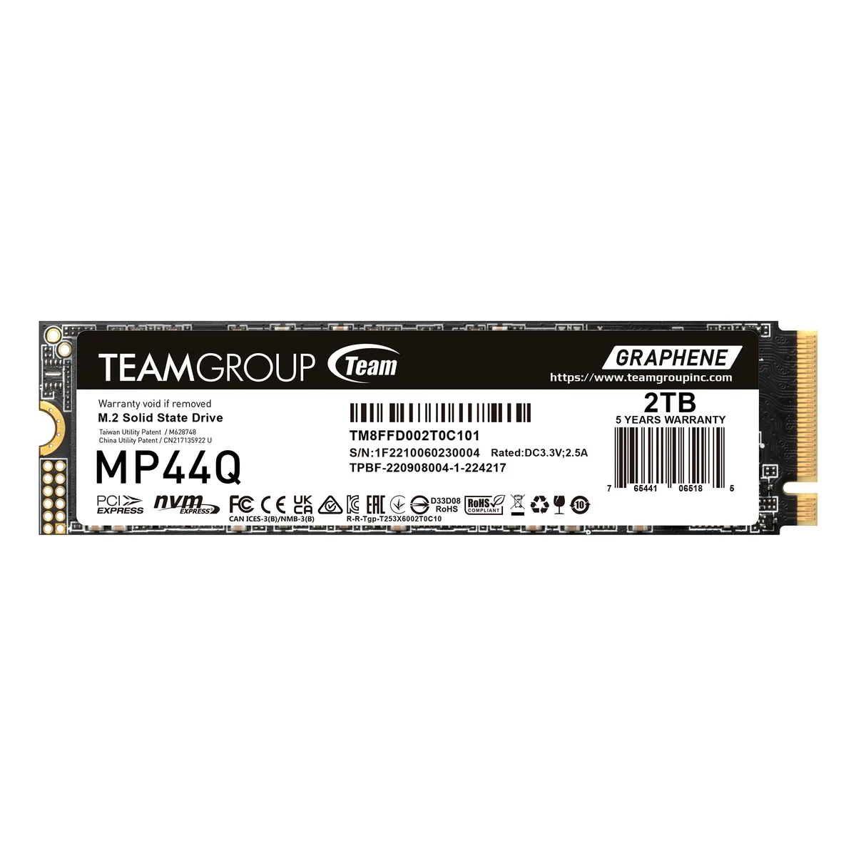Team Group Team Group MP44Q 2TB M.2 2280 internal SSD TM8FFD002T0C101 — product photo