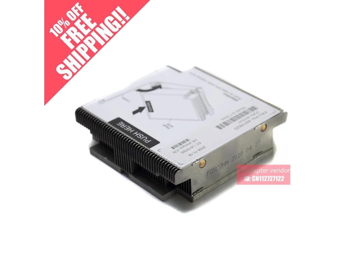 Metal CPU heatsink with fin array for IBM servers