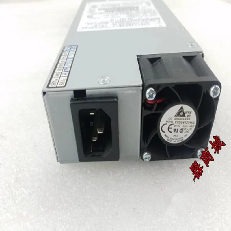 Rectangular ATX power supply unit in black metal finish