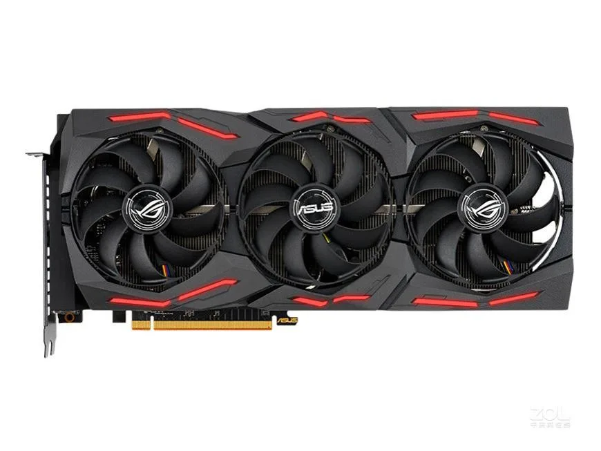 ASUS ROG Strix Radeon RX 5700 triple-fan graphics card with 2.7-slot cooler and metal backplate