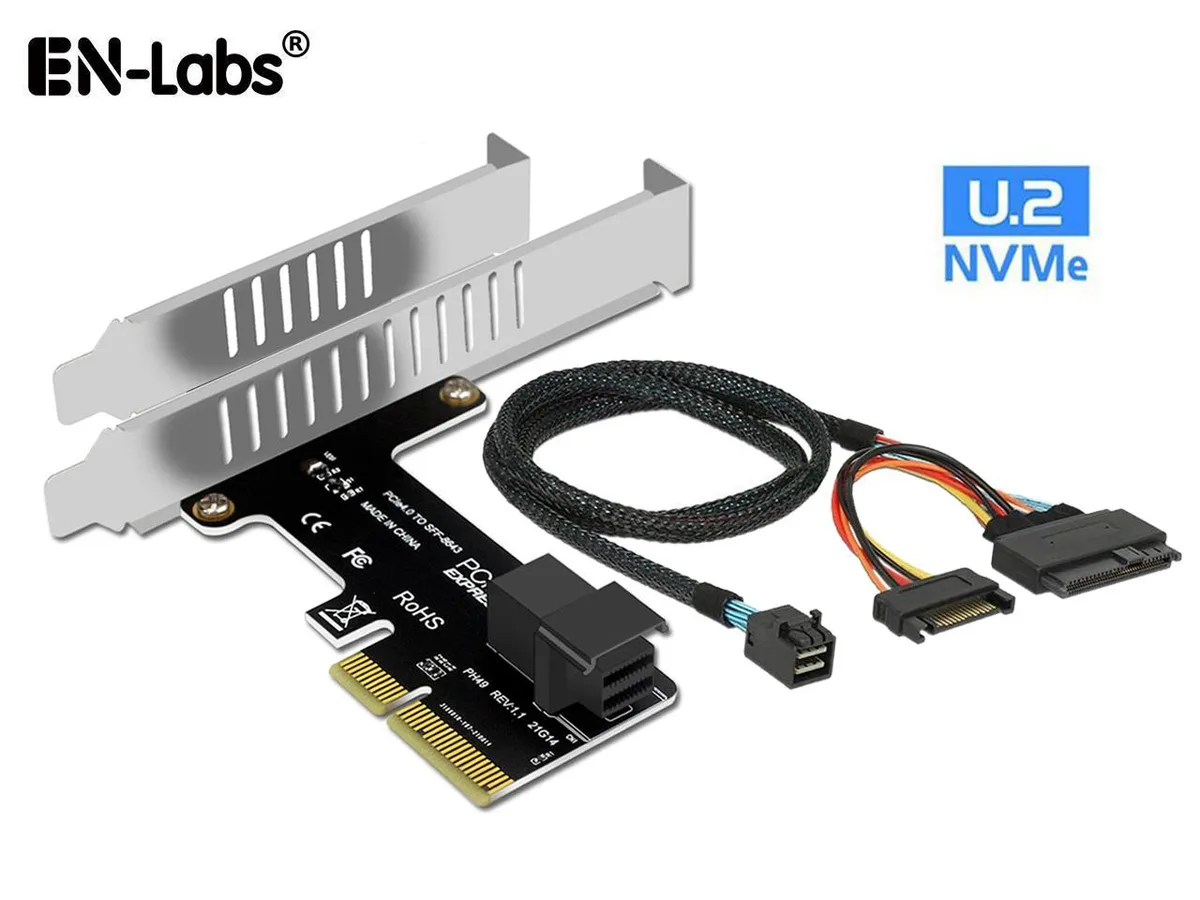 EN-Labs EN-Labs PCIe x4 to U.2 NVMe SSD Adapter expansion card — תמונת המוצר