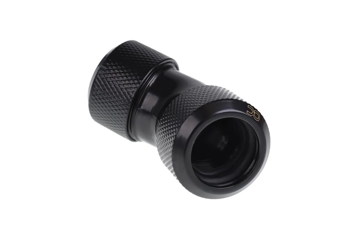 Alphacool Alphacool Eiszapfen 16mm 45° HardTube Compression Fitting Deep Black 1013356 — 商品照片