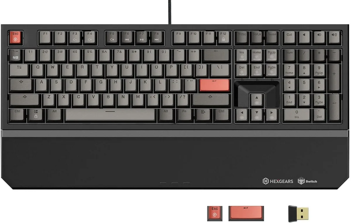 BFKK BFKK Wireless Mechanical Gaming Keyboard Kailh Brown 108-key Black 2.4GHz 300h 2900mAh — product photo