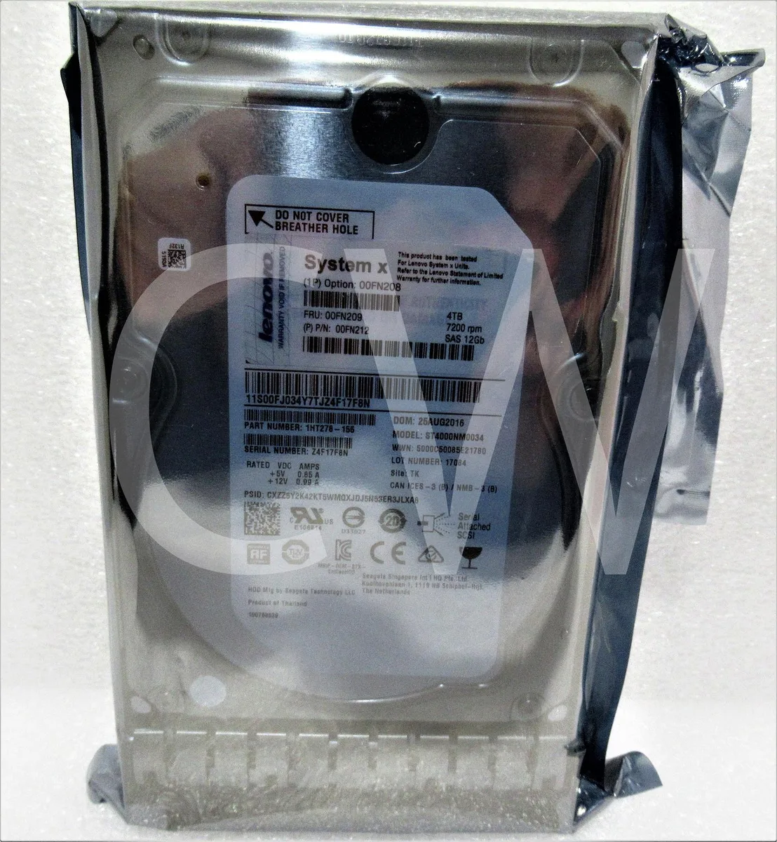 IBM IBM ST4000NM0034 4TB 7200RPM SAS 12Gbps 512MB 3.5" internal hard drive — produktfoto