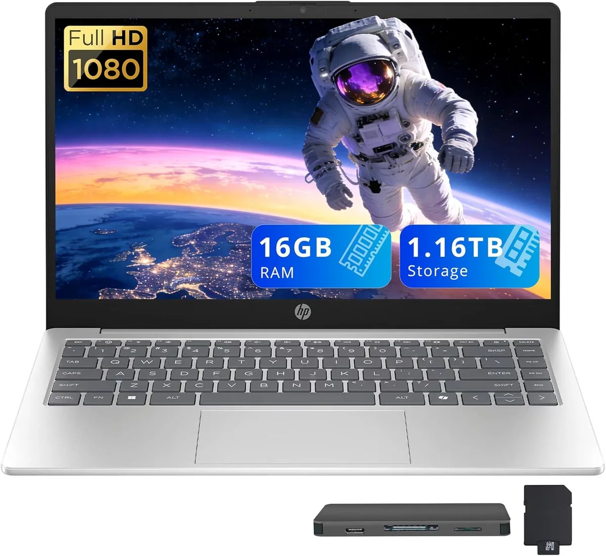 HP HP 14" FHD Business Laptop i5-1334U 16GB DDR4 1TB SSD + Docking Station Set Silver — foto del producto