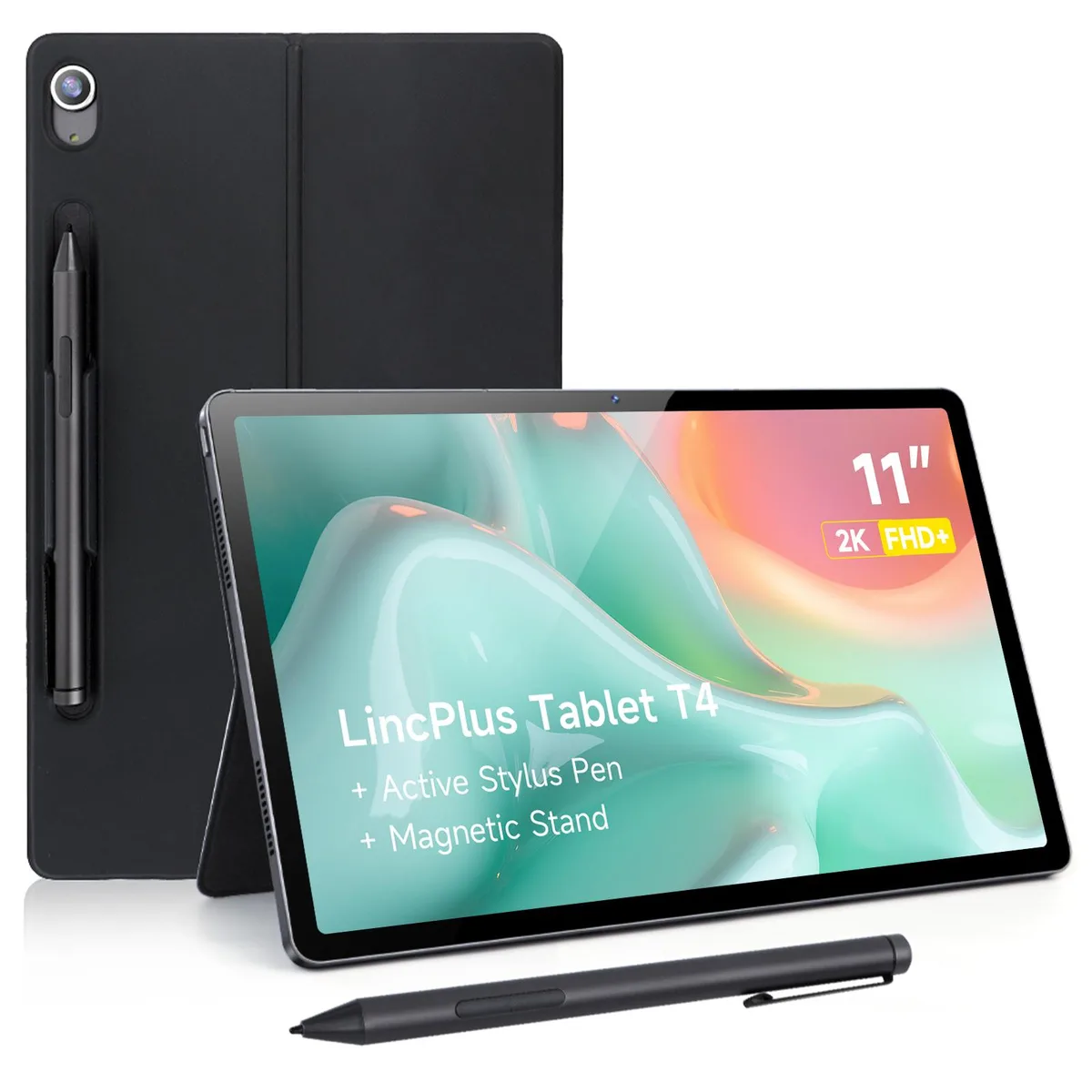 LincPlus LincPlus T4 11" tablet 12GB 128GB Helio G99 USI 2.0 stylus — product photo