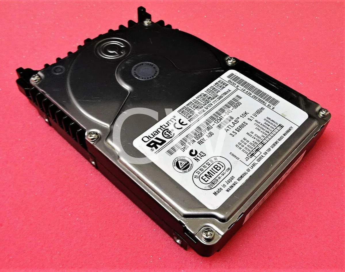 Silver 3.5 inch SCSI hard drive bare unit, Dell label