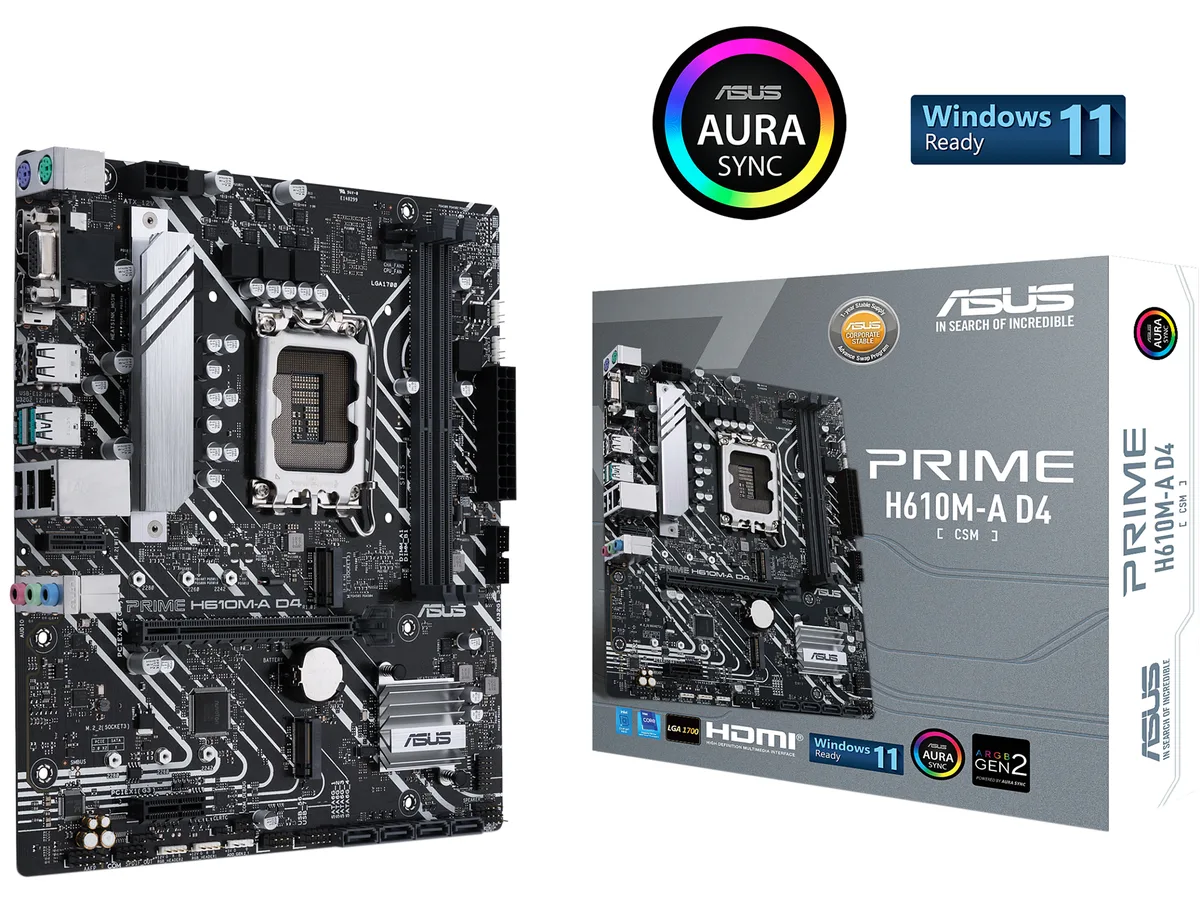 ASUS ASUS PRIME H610M-A D4-CSM Intel motherboard — product photo