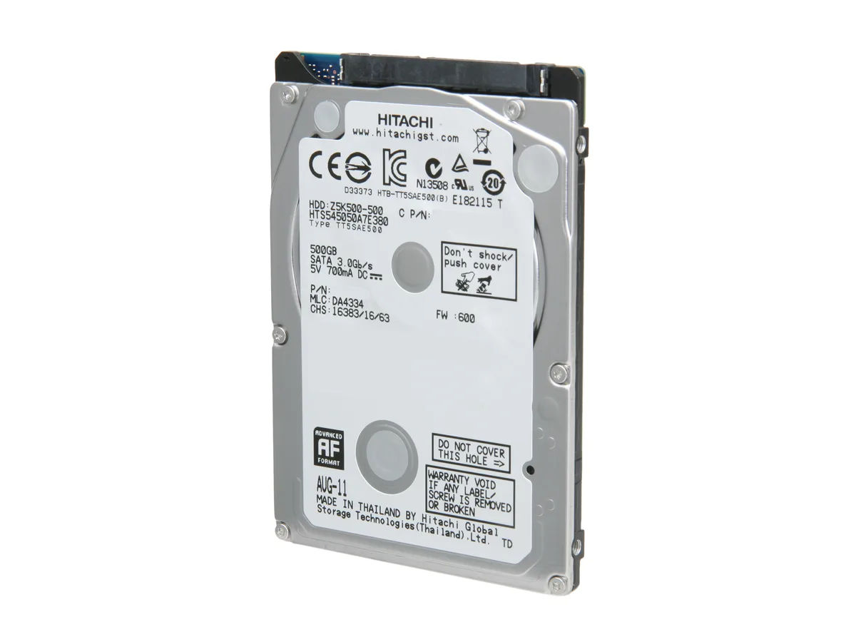 HGST HGST 0J11285 500GB 5400 RPM 8MB SATA 3.0Gb/s 2.5" 7mm laptop hard drive — foto produk