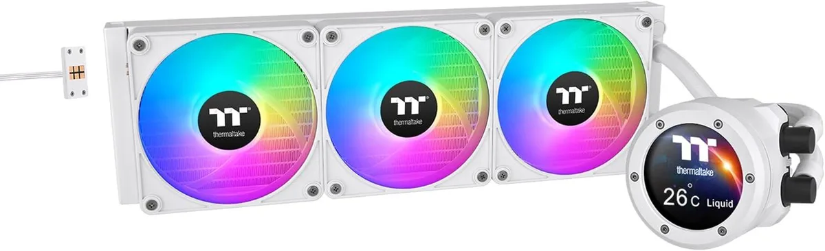 Thermaltake Thermaltake TH360 V2 Ultra EX ARGB liquid cooler Snow 360mm 2.1" LCD — photo du produit