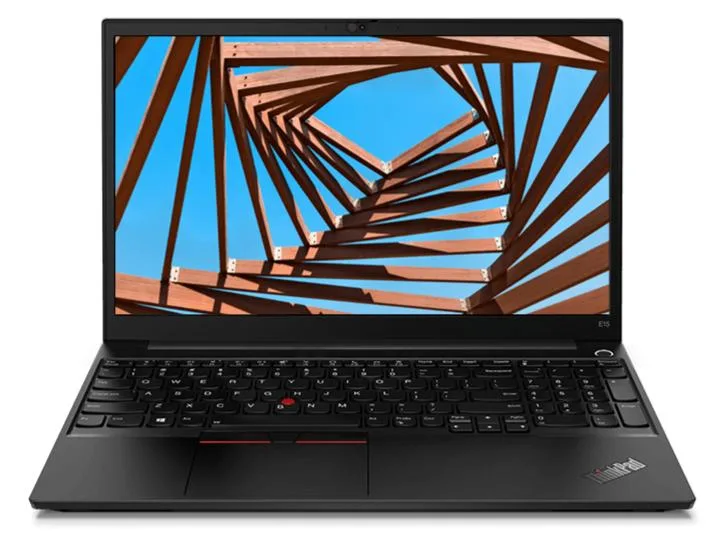 Black Lenovo ThinkPad E15 Gen 2 laptop, 15.6 inch non‑touch screen, matte finish, closed lid
