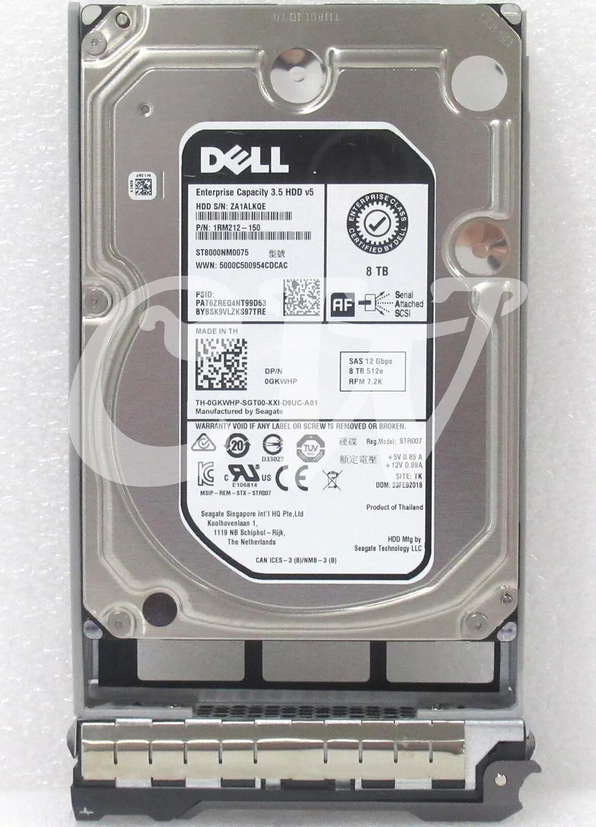 DELL DELL ST8000NM0075 8TB 7200RPM SAS 12Gb/s 512MB 3.5in internal hard drive — 商品写真