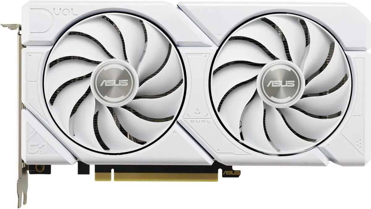 ASUS ASUS Dual GeForce RTX 4060 8GB White OC Edition graphics card — product photo