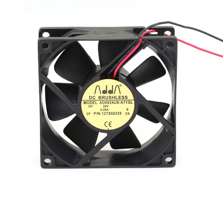 SXDOOL SXDOOL AD0824US-A71GL 80 mm 24 V 3900 RPM 50 CFM 41 dB case fan — product photo