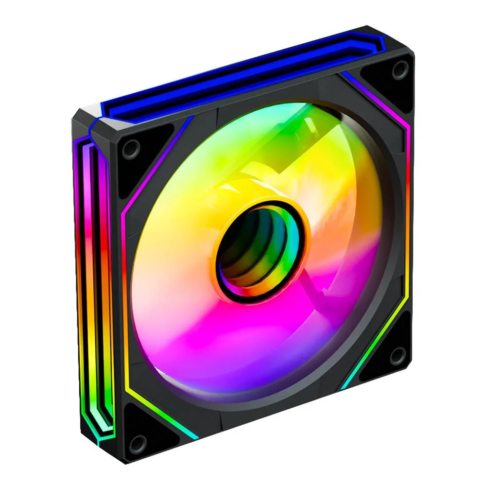 Jungle Leopard Jungle Leopard Prism6 PRO ARGB 120mm Reverse Blade Case Fan (Black) — photo du produit