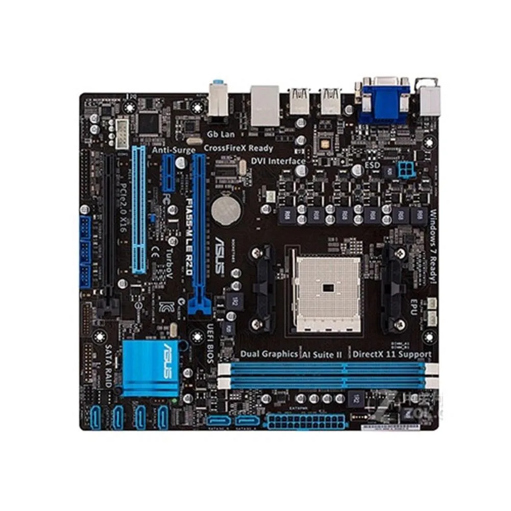 ASUS ASUS F1A55-M LE R2.0 AMD A55 Socket FM1 32GB DDR3 Micro ATX Motherboard — product photo